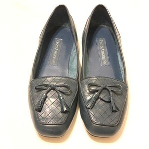 Enzo Angiolini Flat Loafers Blue Leather 4.5M